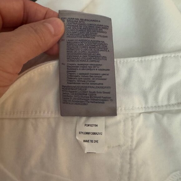 NYDJ Marilyn Straight Ankle Jeans Women's White Blue Tie-Dye Pants, Size 16 NWT - Picture 7 of 10